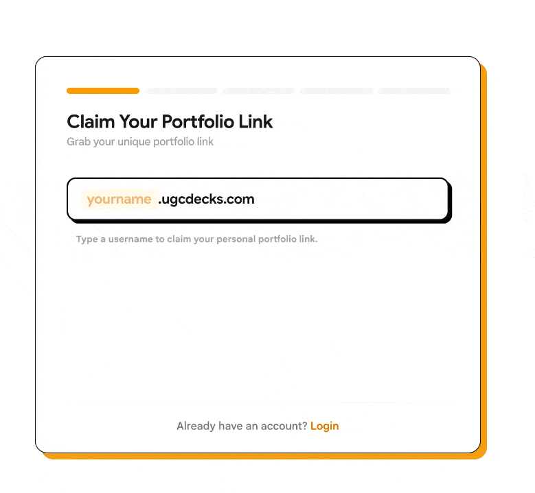 Claim your portfolio link.